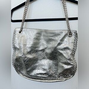 Michael Kors Silver Metallic Chain link shoulder bag